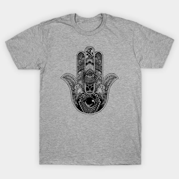 Hamsa Hand Otter T-Shirt by huebucket